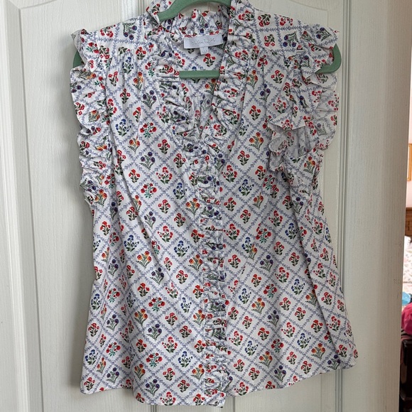 Sugarlips Multicolor Patterned Ruffle Blouse - Picture 1 of 2